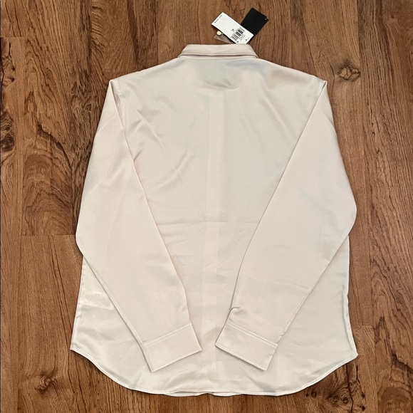 NWT Lauren Ralph Lauren Classic Fit Satin Charmeuse Shirt - Picture 10 of 11